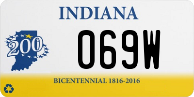 IN license plate 069W