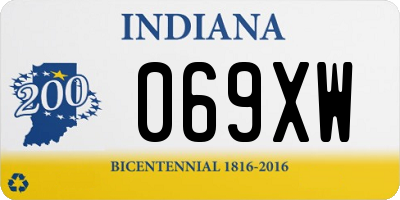 IN license plate 069XW