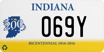 IN license plate 069Y