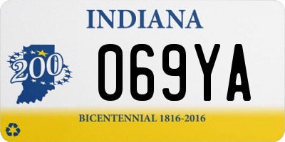 IN license plate 069YA
