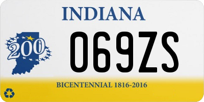 IN license plate 069ZS