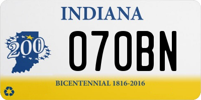 IN license plate 070BN