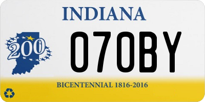 IN license plate 070BY