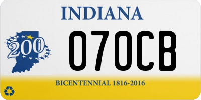 IN license plate 070CB