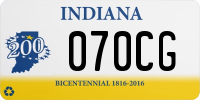 IN license plate 070CG