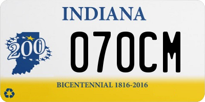 IN license plate 070CM