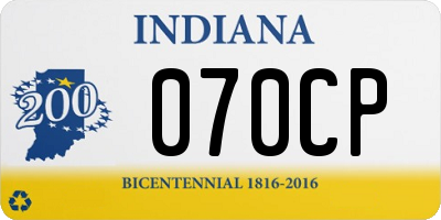 IN license plate 070CP