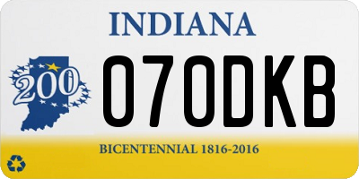 IN license plate 070DKB