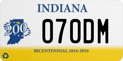 IN license plate 070DM