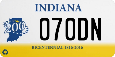 IN license plate 070DN