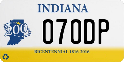 IN license plate 070DP