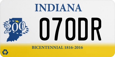 IN license plate 070DR