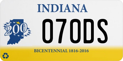 IN license plate 070DS