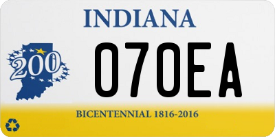 IN license plate 070EA