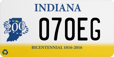 IN license plate 070EG