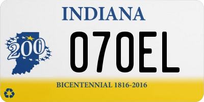 IN license plate 070EL