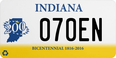 IN license plate 070EN