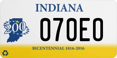 IN license plate 070EO