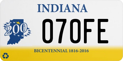 IN license plate 070FE