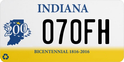 IN license plate 070FH