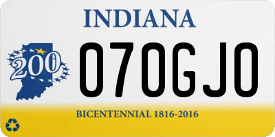IN license plate 070GJO