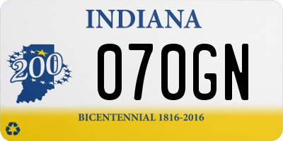 IN license plate 070GN