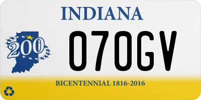 IN license plate 070GV