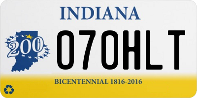 IN license plate 070HLT
