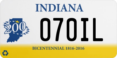 IN license plate 070IL