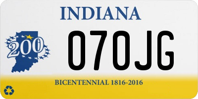 IN license plate 070JG