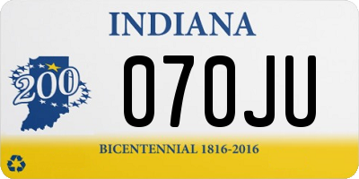IN license plate 070JU