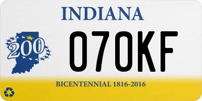 IN license plate 070KF