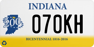 IN license plate 070KH