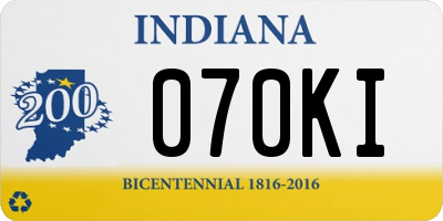 IN license plate 070KI