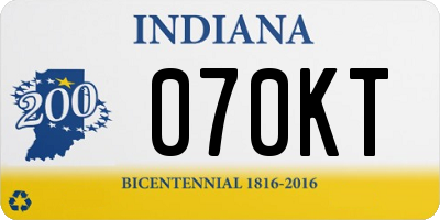 IN license plate 070KT