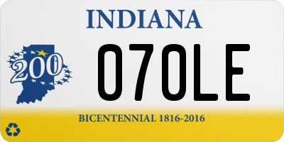 IN license plate 070LE