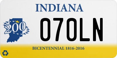 IN license plate 070LN