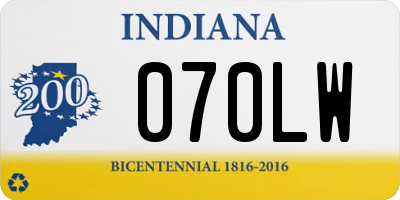 IN license plate 070LW