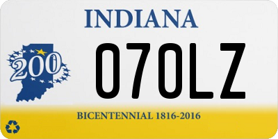 IN license plate 070LZ