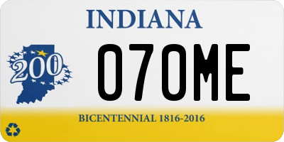 IN license plate 070ME