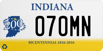 IN license plate 070MN