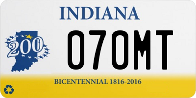 IN license plate 070MT