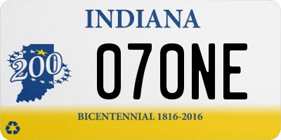 IN license plate 070NE