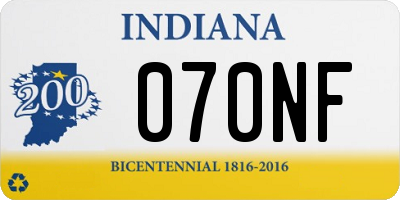 IN license plate 070NF