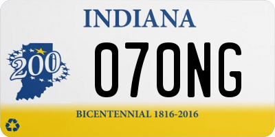 IN license plate 070NG