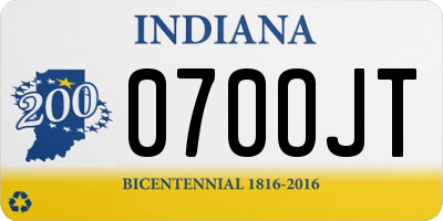 IN license plate 070OJT