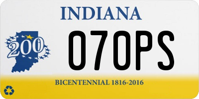 IN license plate 070PS