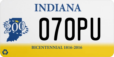 IN license plate 070PU