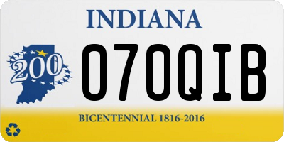 IN license plate 070QIB
