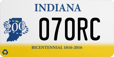 IN license plate 070RC